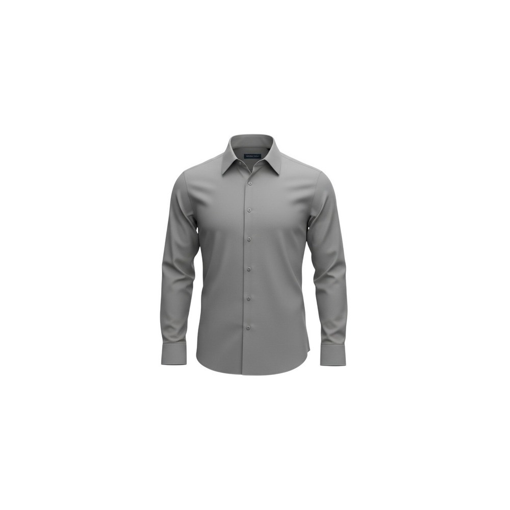 Kenneth Cole Dress Shirt Mens 16 32-33 Gray Long Sleeve Button Down 2047